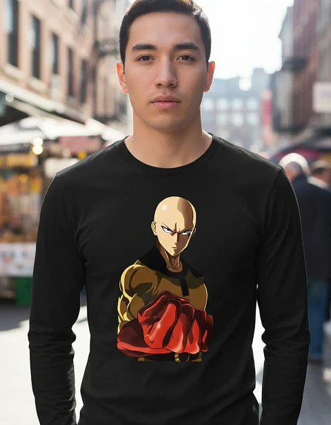 Polera Manga Larga One Punch Man - Ver 02 - Saitama