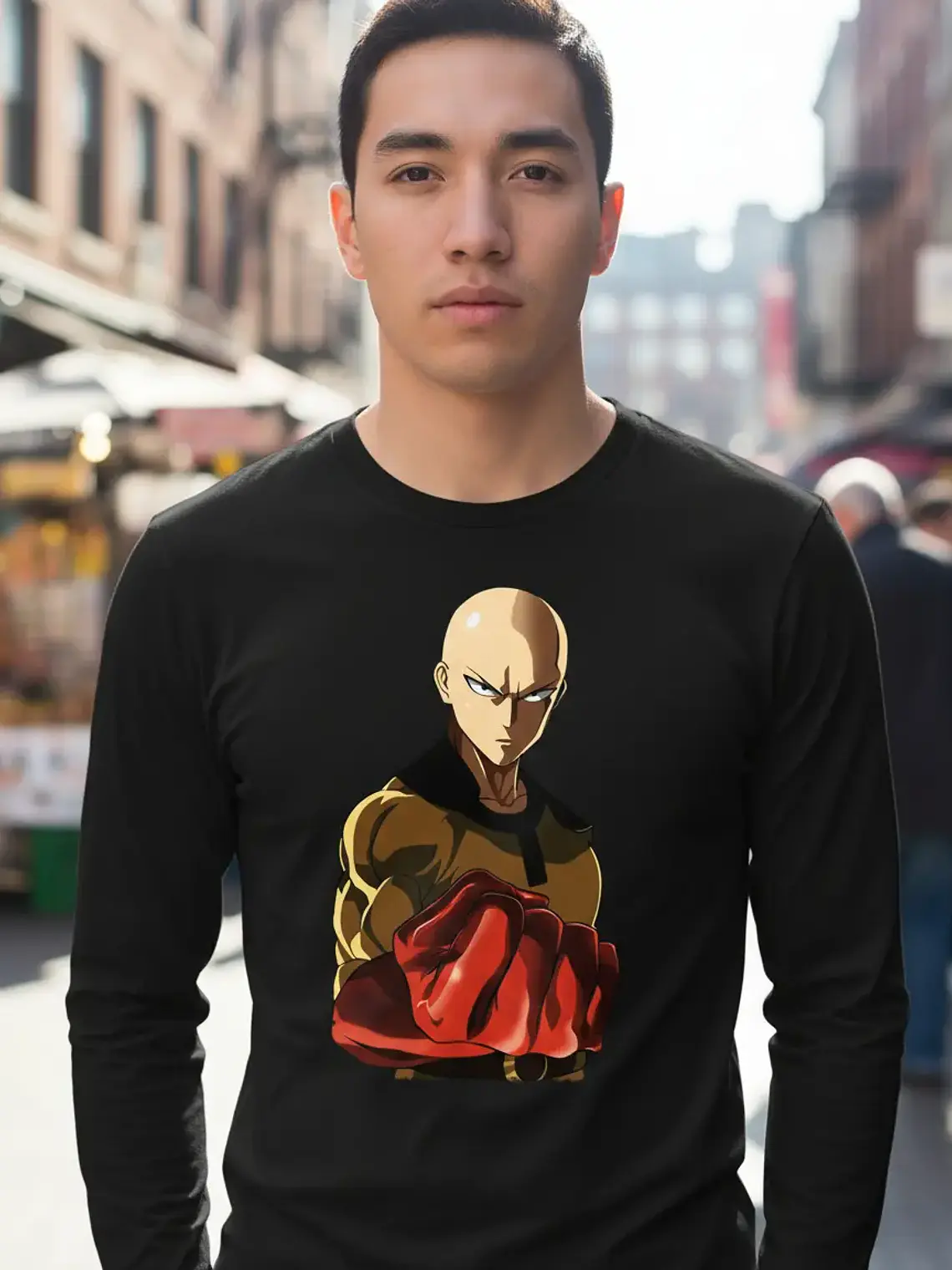 Polera Manga Larga One Punch Man - Ver 02 - Saitama 1