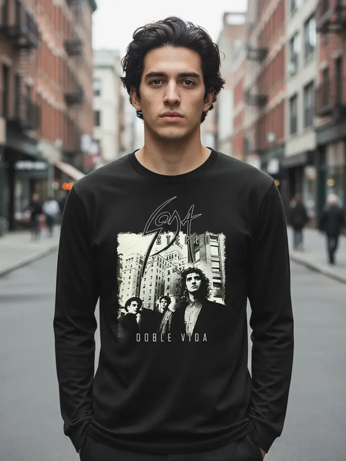 Polera Manga Larga Soda Stereo - Ver 07 - Doble Vida 1