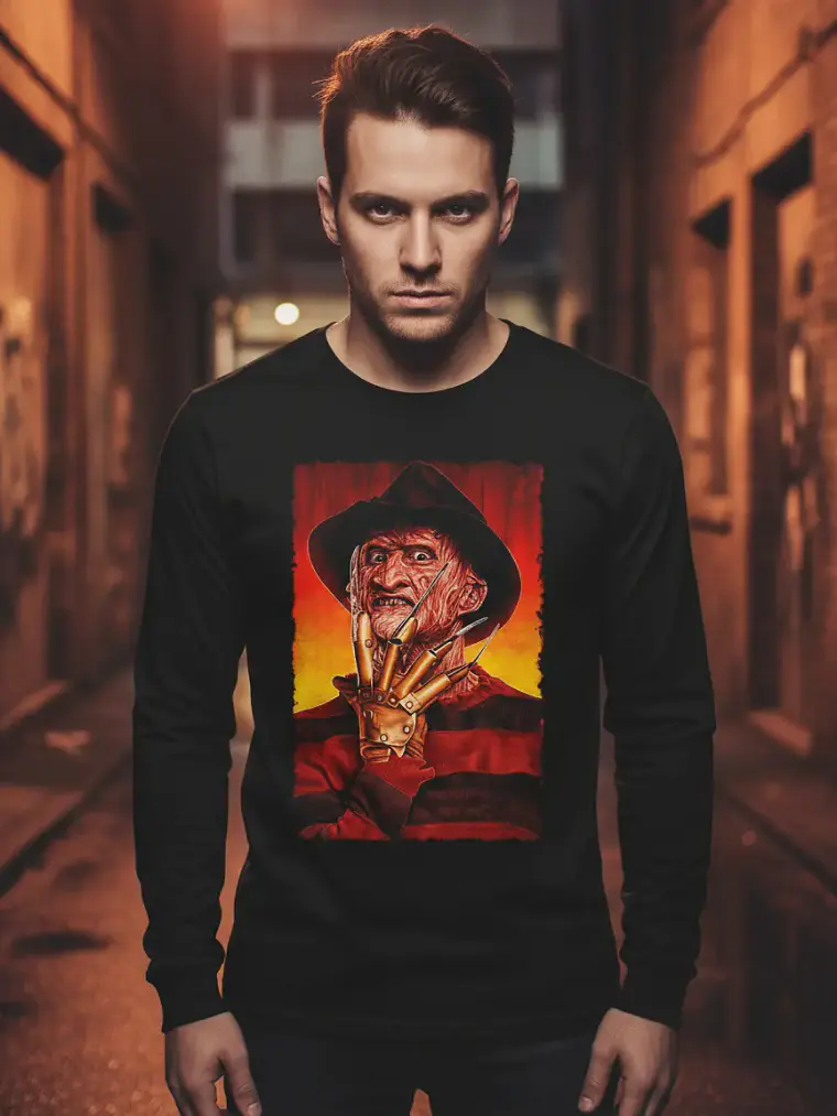 Polera Manga Larga Freddy Krueger- Ver 01 - Terror 1