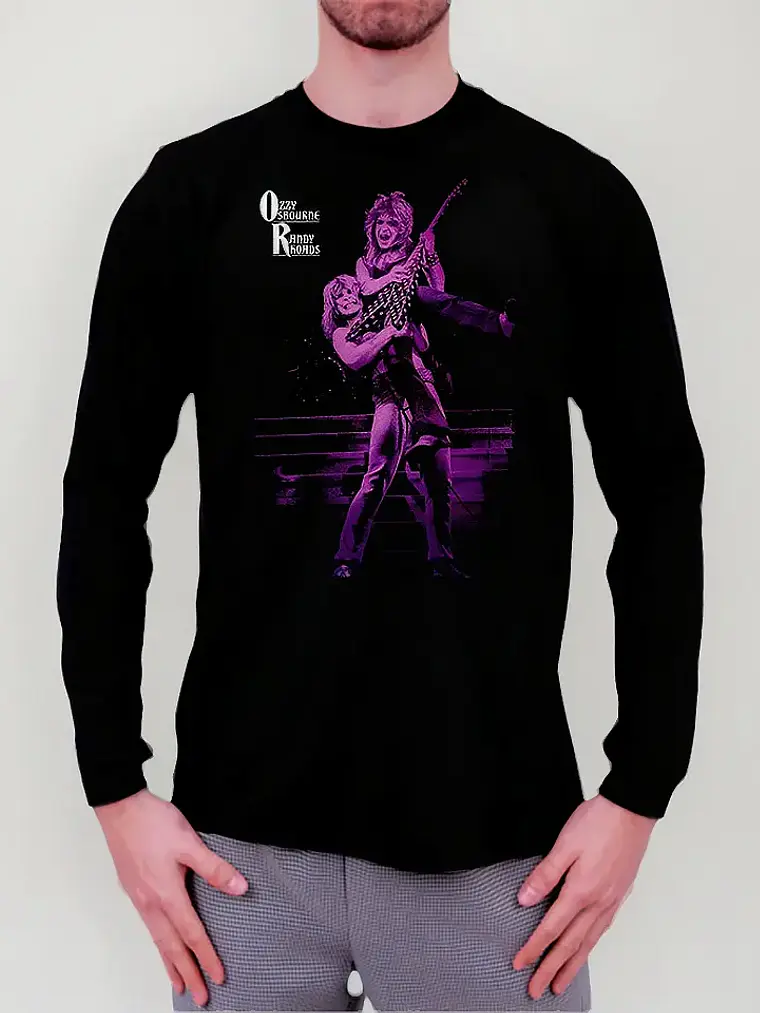 Polera Manga Larga Ozzy Osbourne - Ver 15 - Randy Rhoads 1
