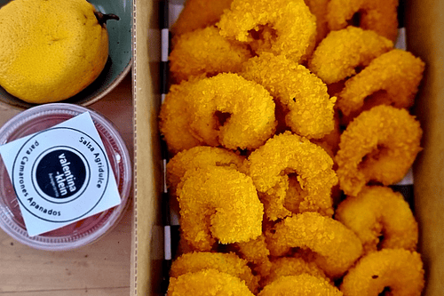 Camarones ecuatorianos apanados en Panko con salsa agridulce (25un)