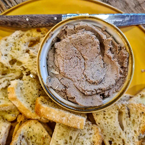 Pate de ave al champagne con tostaditas 500gr
