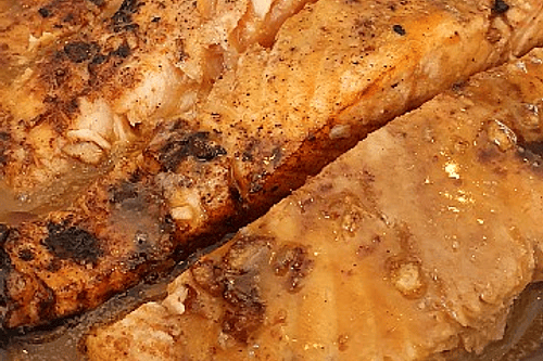 Filete de Salmón con soya y jengibre