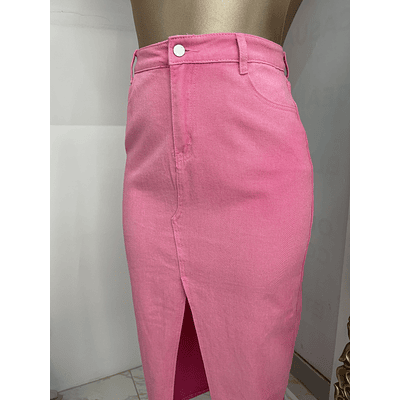 Falda mezclilla en rosa 