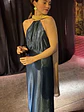 Vestido Azul Petróleo con Pañuelo  - Miniatura 2