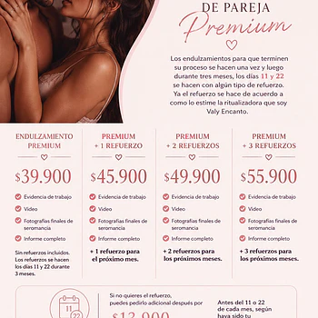 endulzamiento de pareja con 1 refuerzo 
