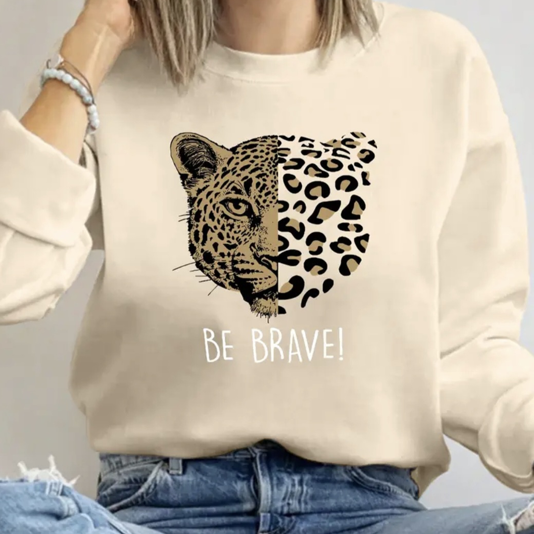 Polerón Leopardo Be brave-Beige M 1
