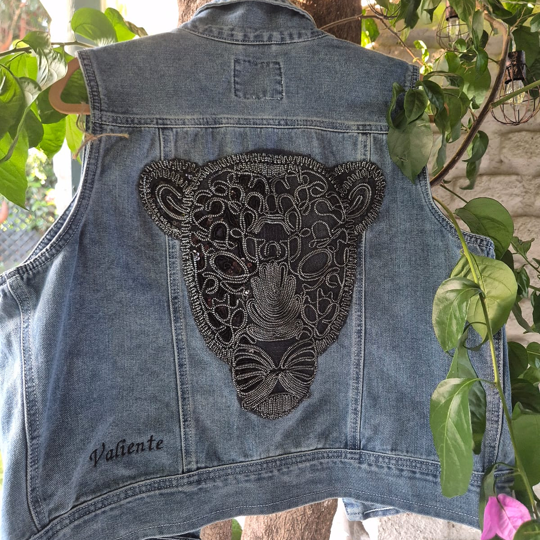 Chaqueta de jeans sin mangas Pantera 1