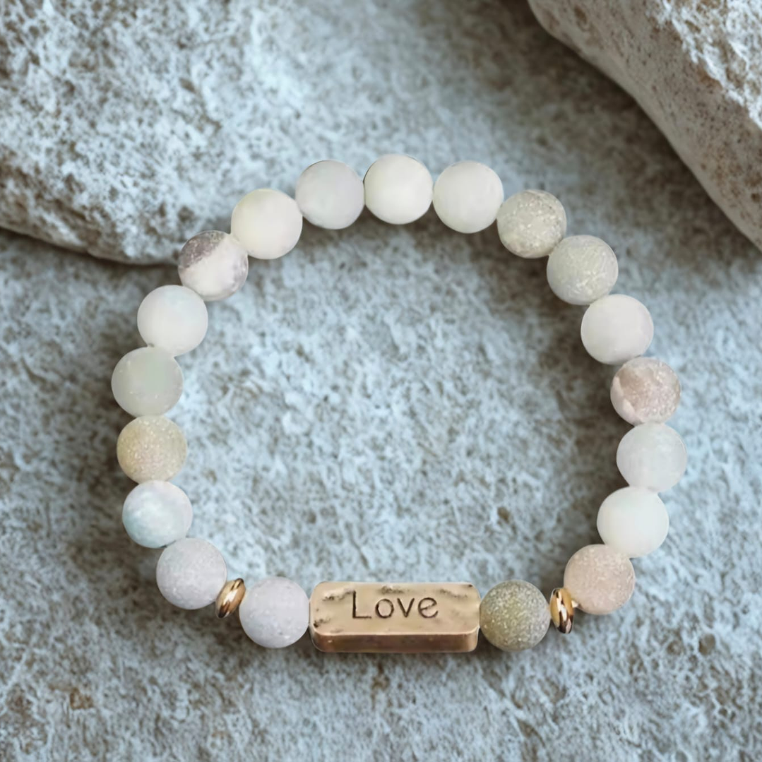 Pulseras piedras naturales-Love 1