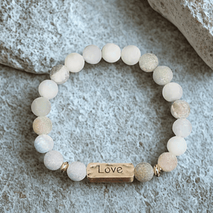 Pulseras piedras naturales-Love