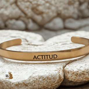 Pulsera de acero inoxidable Actitud-dorada