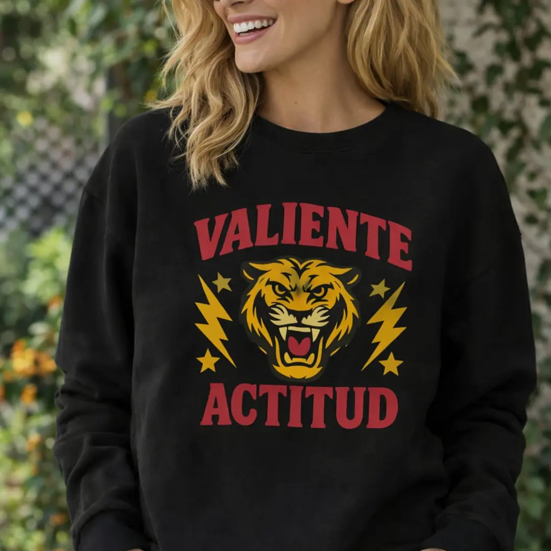 Polerón tigre rayo Actitud-negro 1