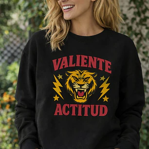 Polerón tigre rayo Actitud-negro