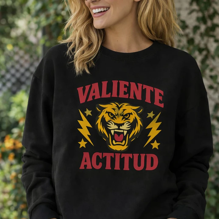 Polerón tigre rayo Actitud-negro 1