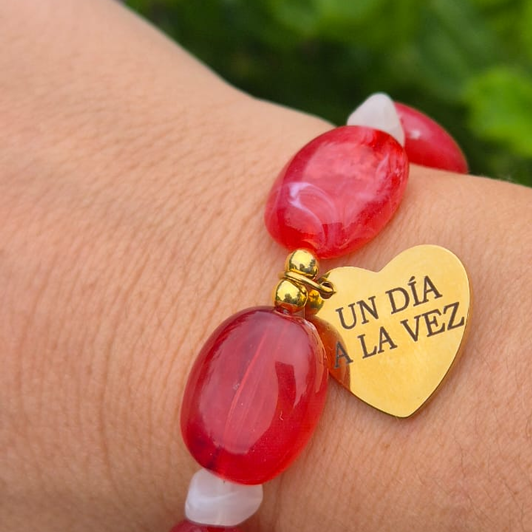 Pulsera color sandía-Un día a la vez 1