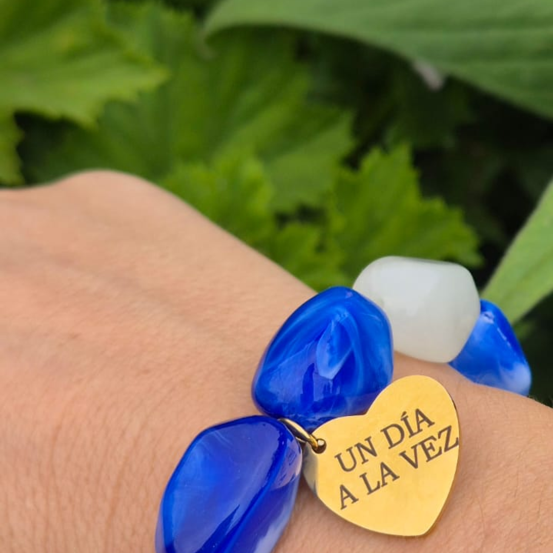 Pulsera piedras azules-Un día a la vez 1