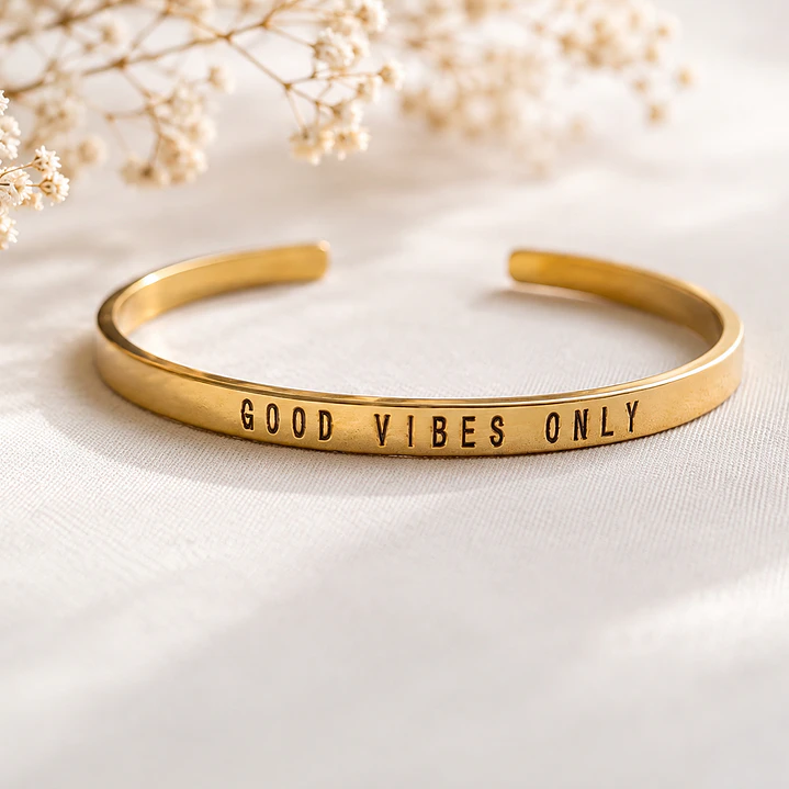 Pulseras de acero inoxidable con frases 1