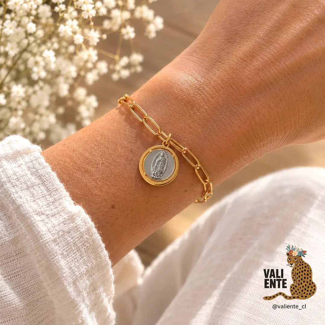 Pulsera medalla Virgen de Guadalupe 1