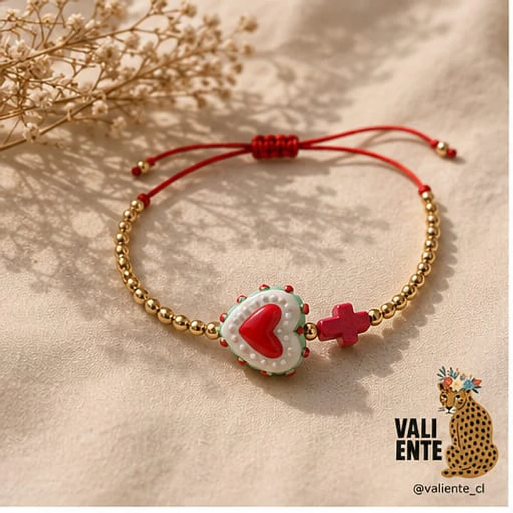 Pulseras corazón-cruz-roja 1