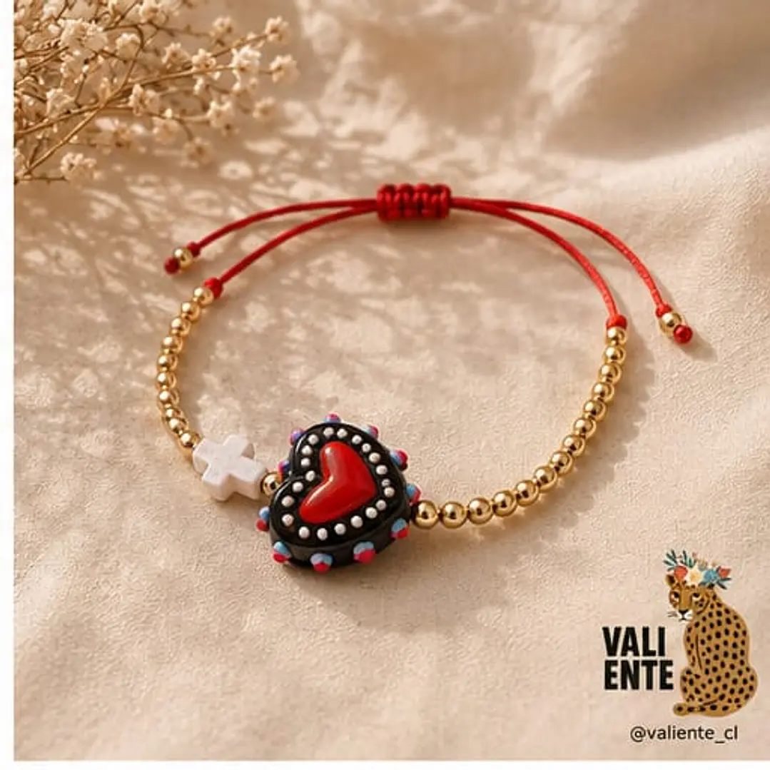 Pulsera corazón negra 1