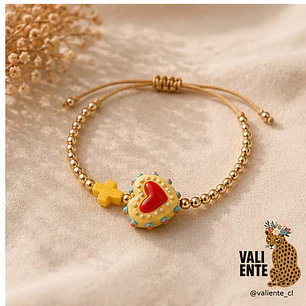 Pulsera corazón Amarilla
