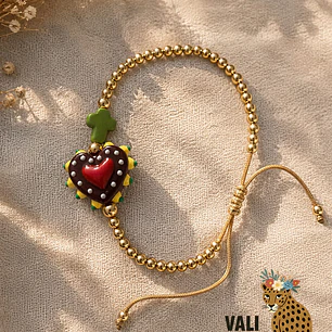 Pulsera corazón Morada