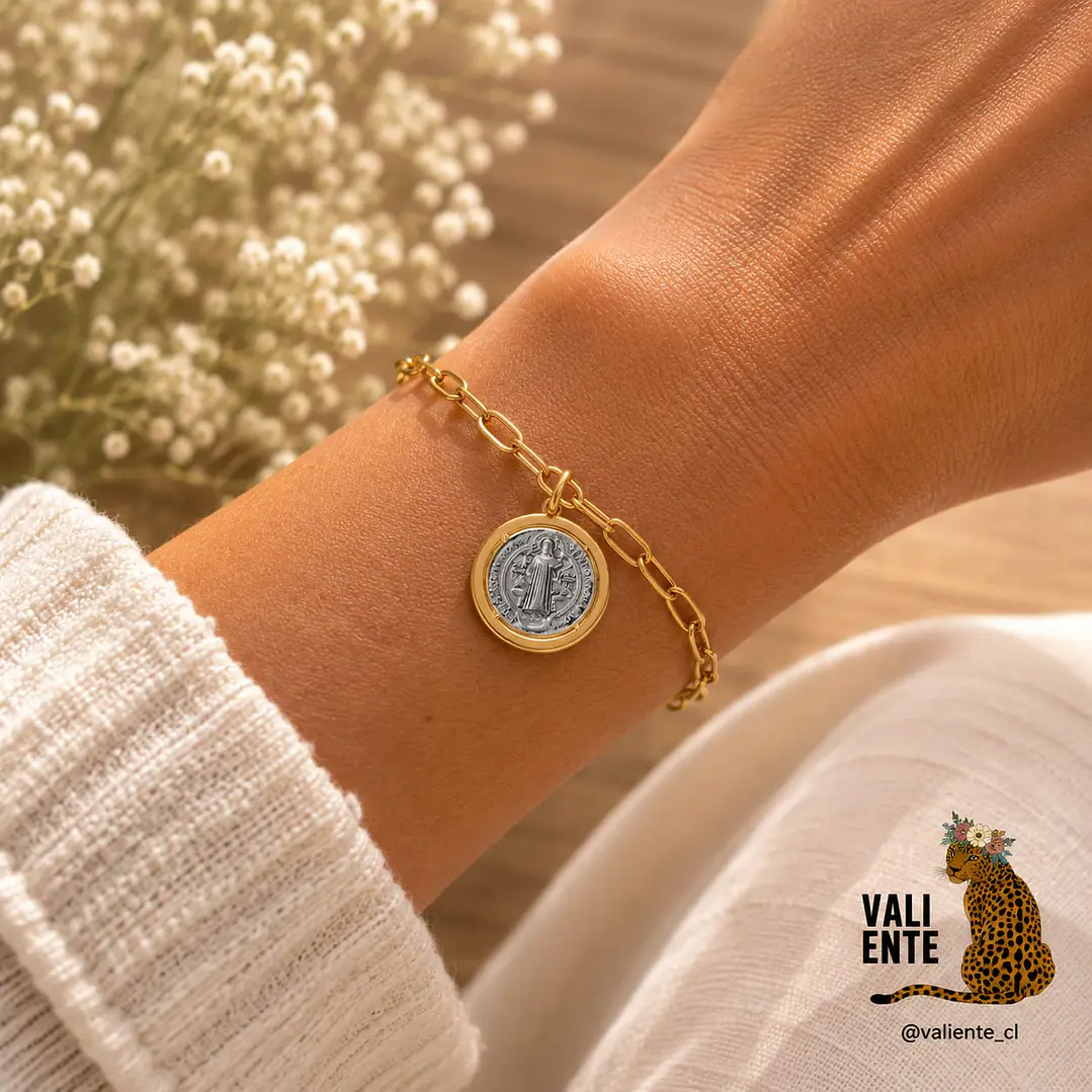 Pulsera medalla San Benito 1