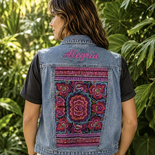 Chaqueta de Jeans sin mangas- Alegría