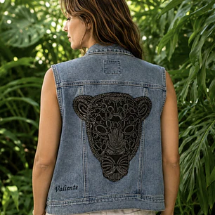 Chaqueta de jeans sin mangas Pantera