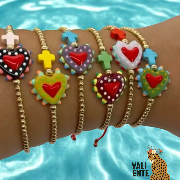 Pulsera corazón roja 2