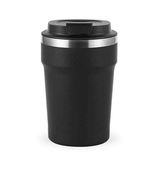 Vaso Térmico De Acero Inoxidable Con Tapa 360 ml - NEGRO