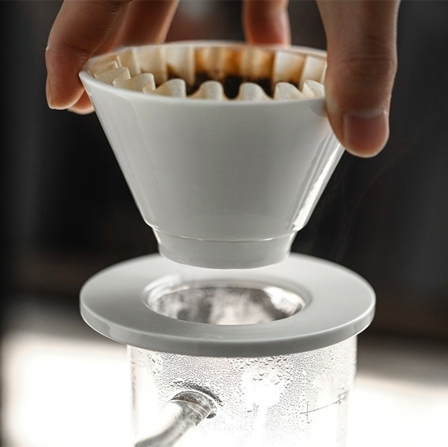 Dripper/gotero Kalita Para Café - Cerámica Blanca