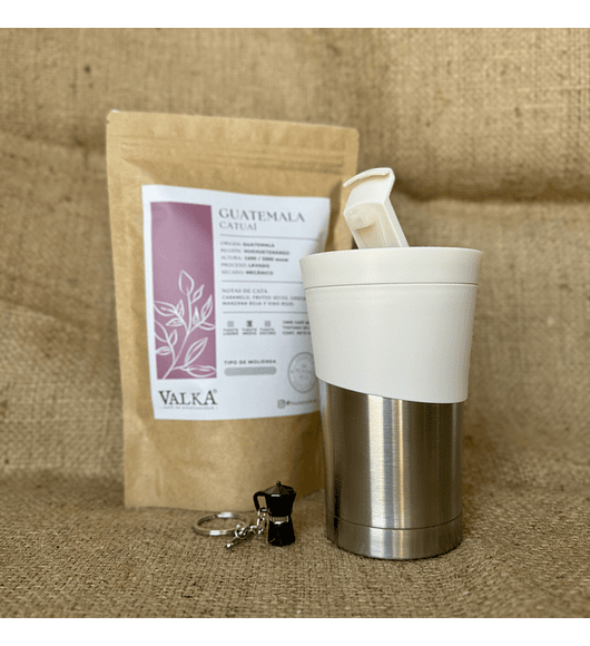 COMBO - Café 250 Gr + Vaso Térmico 330 ml + REGALO - GUATEMALA + VASO BLANCO