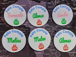 Pines Circulares Personalizados 4 colores