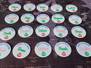 Pines Circulares Personalizados 4 colores