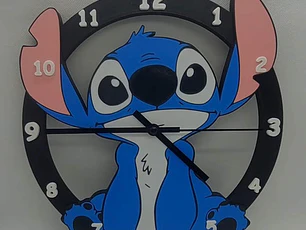 Reloj De Pared Analógico Stitch Disney Decorativo