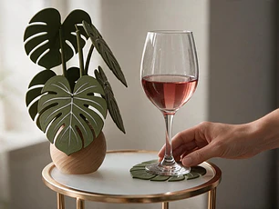 Set de Posavasos Decorativos Planta Monstera