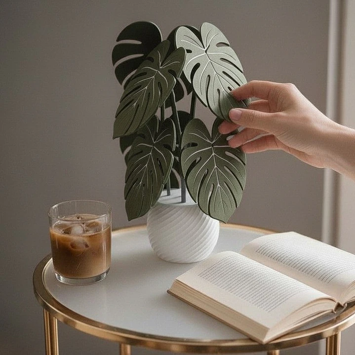 Set de Posavasos Decorativos Planta Monstera 4