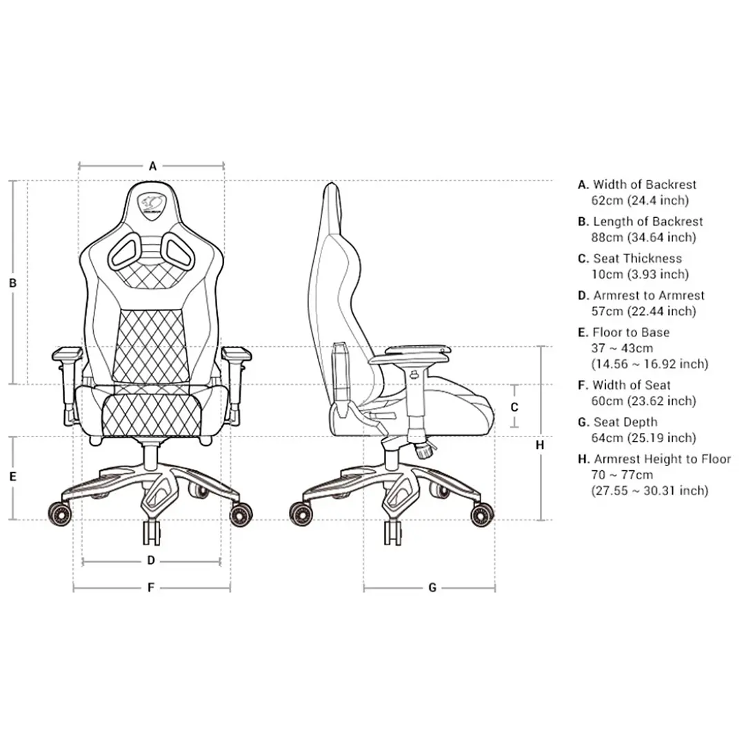 Silla Profesional Gamer Cougar Armor Titan PRO 6