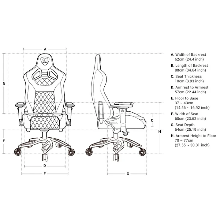 Silla Profesional Gamer Cougar Armor Titan PRO 6
