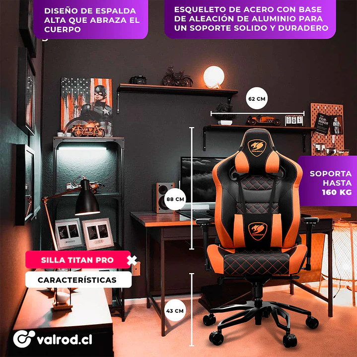 Silla Profesional Gamer Cougar Armor Titan PRO 2