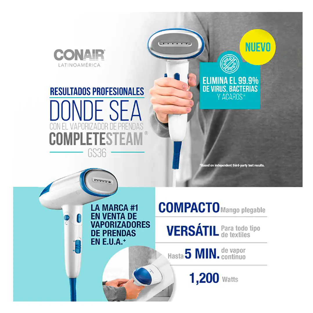 Plancha a Vapor Conair Portatil GS36 - [SEGUNDA SELECCION] 4