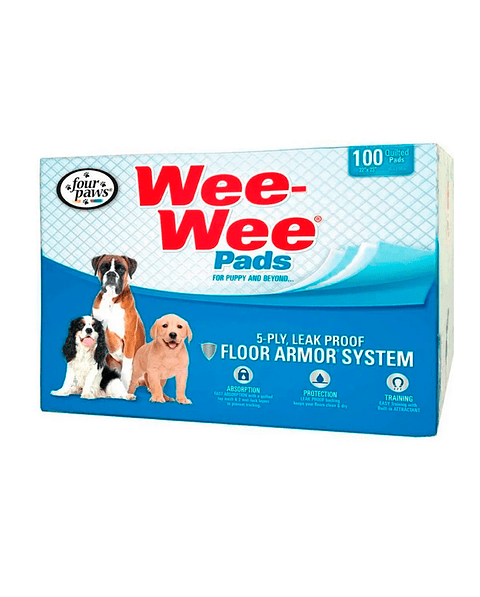 Sabanillas para perros Wee Wee 100 unidades 57 x 58 cm