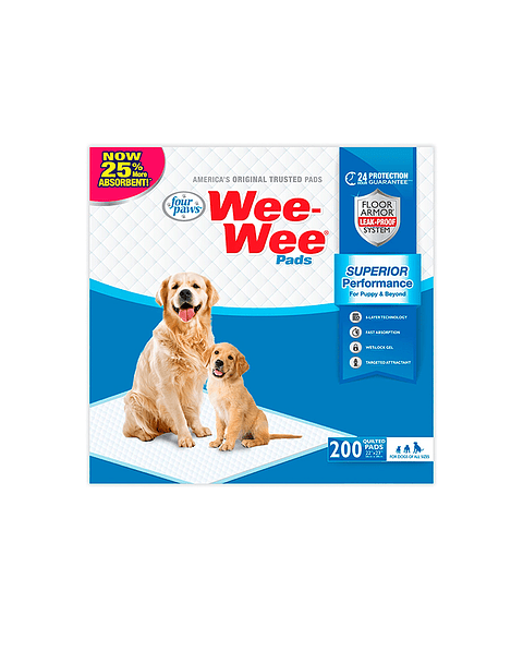 Sabanillas para perros Wee Wee 200 unidades 57 x 58 cm