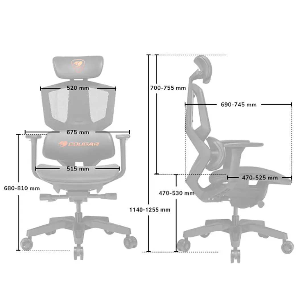 Silla profesional Gamer Cougar Argo ONE Reposabrazos 3D Asiento Deslizable 7