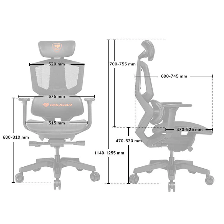 Silla profesional Gamer Cougar Argo ONE Reposabrazos 3D Asiento Deslizable 7