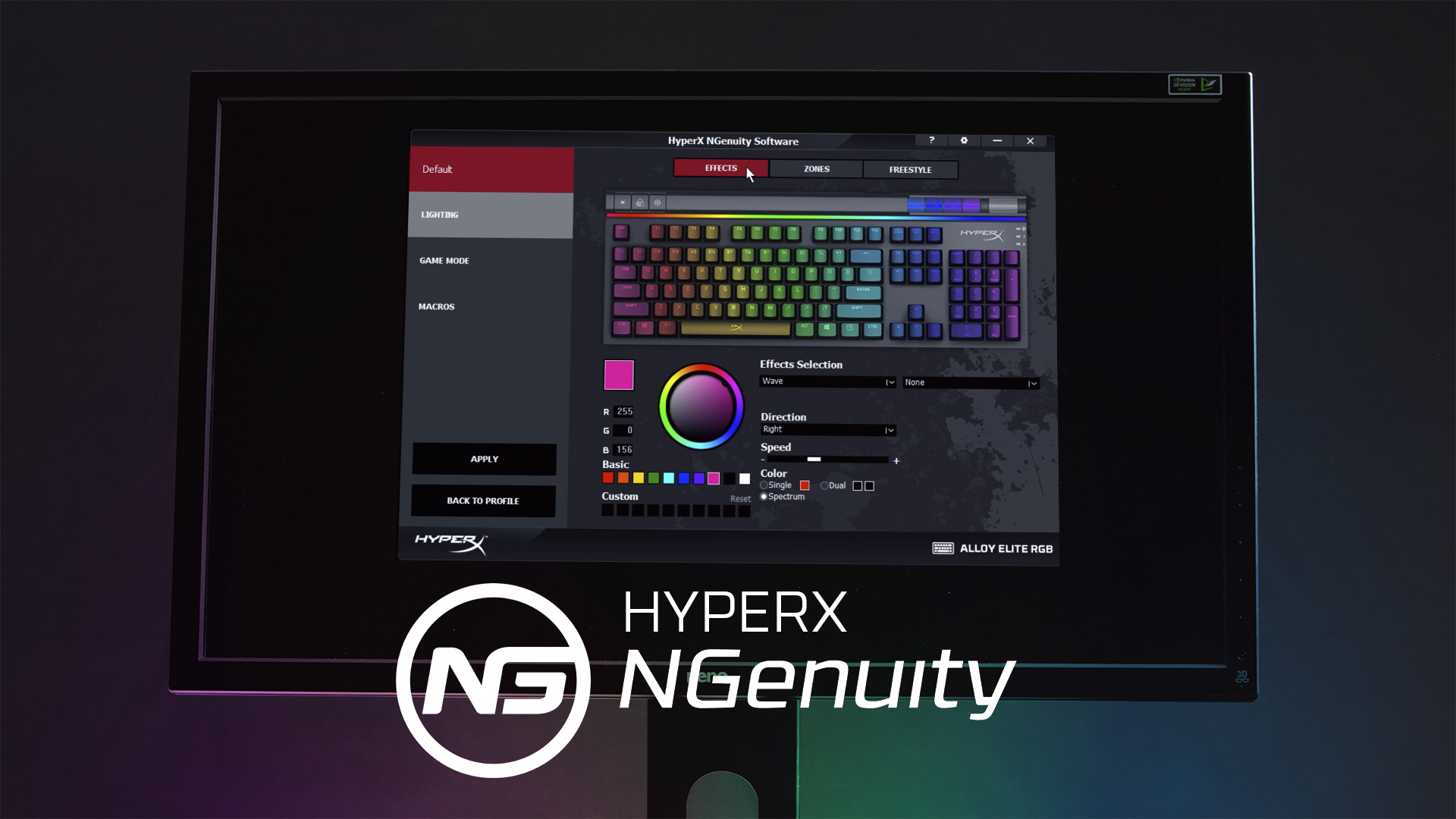 Personaliza tu Alloy Elite RGB con el software HyperX NGenuity