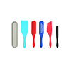 Set de 5 utensilios de silicona Mad Hungry Colores + base