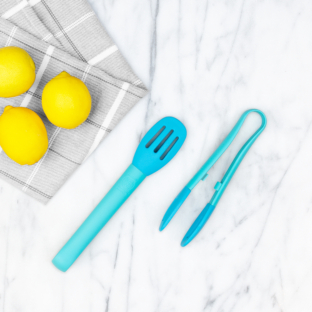 Set de 2 pinzas de silicona Mad Hungry Celeste 2